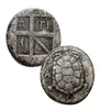 Grec grec eina tortue argent monnor aegina sea tortue insigne de mythologie romaine collection 8428137