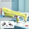 Sand Play Water Fun Toys Gun Electric Water Gun Toy exploderar barns högtryck kraftfull laddning Automatisk sprayleksak Q240415