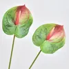 Fleurs décoratives 4 PCS Simulation Anthurium Andraeanum Lind Bouquet Fake Plantes Menture d'injection de ménage Po Prop Bride Faux