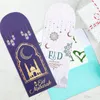 Enveloppe cadeau 12pcs Eid Mubarak enveloppe enveloppe le support de paquet rouge al-Fitr Favors Universal