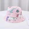 Summer Baby Hat Boy Girl Cotton UV Protection Sun Cap Barn Panama Beach Kids Hucket Cute Cartoon Spädbarn Caps 240403