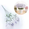 Fiori decorativi 10 teste Provenza Lavender Plastica Plastica artificiale Purple Bouquet Flower White per casa Decorazione romantica del matrimonio