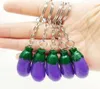 3D Imitation Vegetables keychain Eggplant key ring for women handbag pendant Charms Decoration6521680