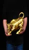 100 Brass Bull Wall Street Sculpture Copper Cow Cow Statue Mascot Crafts Exquis Ornement Office Décoration Business Gift H14210060