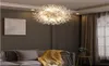 Modern LED Crystal Chandelier Light Pendant Hängande lampa Maskros ljuskronorbelysning för levande matsal dekoration318u2385756