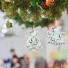 Dekorativa figurer Trä Angel Ornament 3st 3D Hollow Christmas Pendant Small Tree Decoration For Windows Door Cute Holiday