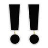 Mode super groot zwart wit acryl symbool uitroepingspunt bengelen oorbel voor dames trendy sieraden hyperbool accessoires1302796