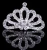 2021 Glänsande strass hårklämma Små flickor Diadem Crown Tiara Children Huvudsmycken Tillbehör för ornament Baby Hairpin3273433