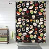 Shower Curtains Yummy Sushi Pattern Curtain For Bathroon Personalized Funny Bath Set With Iron Hooks Home Decor Gift 60x72in