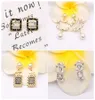 4Colors Designer Earrings Designers Ear Designers Brand 18K Gold Bated Geometry Letters Fashion Women Women Earring Party Wedding Party Jew8380794