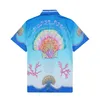 24SS Designer Shirt Herren Button Up Hemd gedrucktes Strandhemd Hawaiian Flower Casual Shirt Mens Slim Fit Short Sleeved Hawaiian T-Shirt #589