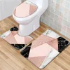 Badmatten Marmor Toilettenabdeckung Bodenkissen Matte 3 Stk