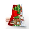 Towel Custom Christmas Tree 35 75cm Face Towels Facecloth Bamboo Fiber Washcloth Quick Drying Sports