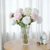 Fleurs décoratives 10pc Fleur de lotus de rosée de soie artificielle pour la décoration de salon de la maison fausse rose de mariage décor de mariée bouquet floral