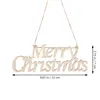 Dekorativa figurer Jul träskyltar trä glad hängande skylt bokstav väggdekor diy block ord