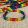 Strand ABL0267 (1) Épais Brésilien Népal Rainbow LGBT LGBT PRIDE GAY WOVEND BRYDED CORDE STRING FRIMPINY