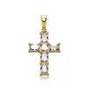 Fashionable And Minimalist Small Cross Pendant Ladder Square Zirconium Niche Temperament Necklace Pendant Versatile for Men And Women