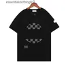 Men's T-Shirts mens basic t shirt womens designer double embroidered badge tshirts men s graphic tees summer tshirt C240413