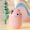 Humidifiers Portable 200ml Air Humidifier Cute Kawaii Aroma Diffuser With Night Light Cool Mist For Bedroom Home Car Purifier Humificador