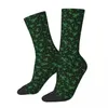 Men's Socks Harajuku Shamrock Leaf Green Sock Sport Women Spring Summer Autumn Winter