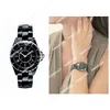 luxury women's watches ceramic white and black diamond watch fashion aaa quality ladies wristwatch classic designer women