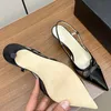 Spring Nouvelles chaussures pointues célèbres femmes designer de luxe importés en peau de mouton Mesh doublure mixte Fashion classique en cuir authentique semelles hautes talons