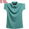 Plus taille 9xl 8xl hommes polos d'été de haute qualité homme de haute qualité à manches courtes en soie de soie