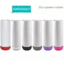 sublimation Bluetooth speaker tumbler 20oz straight tumblers coloful o Stainless Steel bottom Cool Music Cup Creative Double W4514412