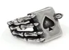 Biker Mens Punk New Fashion Silver Rings Jewelry Top S Spade Spade Poker Claw Fold Silver Ring KKA19527050054
