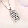 Pendant Necklaces Huitan Modern Fashion Bride Wedding Necklace Geometric Rectangle Shaped With CZ Stone Trendy Jewelry For Women