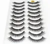 2020 NOUVEAU 10 PAIRES 100 Real visuls cils 3d Fals Natural Faux Cils Cils de vison Soft Eyellash Extension Kit de maquillage Cilios 3D1091007860