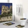 Bath Mats Zeegle Rug Set Toilet Floor Foot Mat Waterproof Shower Curtain Pedestal Accessories Building Soft