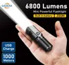 6800 Lumens Mini Powerful Led Flashlight XHP50 Built in Battery 3 Modes Usb Rechargeable Flash Light EDC Torch Lamp Flashlights4743968