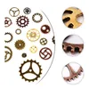 Wall Clocks 100PCS DIY Retro Gear Accessories Vintage Metal Steampunk Jewelry Making Charms Cog Watch Wheel (Mixed Color) Clock