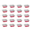 Coppe usa e getta cannucce 20 set coperchi di carta in alluminio da forno di cottura in scatola domestica Contenitori dessert aderenti Accessorio quadrato