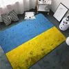 Carpets Ukraine Flag Entorage des armes Ukrainian Patriotic Gift Doormat pour le salon Bathroom Kitchen Anti-Slip Flannel Mat