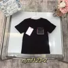 Women's T-shirt Summer Fashion Brand Children's Pullover Pure Cotton with Large Kids Pocket Short Sleeve Casual