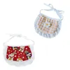 Abbigliamento per cani 2 pcs peperoncino di cotone morbido bandano gatto di gatto grazioso cucciolo a quadri per sciarpa per asciugamano saliva regolabile accessori lavabili