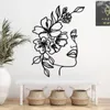 Decorative Plates Modern Home Decor Room Decoration Accessories Wall Hanging Display Stand Metal Abstract Feminine Line Art Pendant