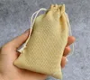 Jute vlas linnen geschenkzakken 7x9cm 9x12cm 12x17cm pakket van 100 ring oorrang ketting armband sieraden trakspouch Pak Candy SAC15043333333333