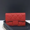 Luxus -Designer -Brieftasche Frauen vgl. Klassische Plaid Short Wallets Mode CC Mini -Tasche Real Leather Card Hülle Womens Wallet mit Box AP0214