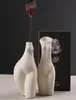 Vasos Esculturas em forma de cerâmica corporal Pote inovador Modern for Home Office Decoration1196405