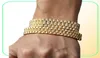 Otras pulseras VinRregem Hip Hop Rock 925 Sterling Silver 1216 mm creado Moissanite Gemstone Luxury Men Chain Jewelry Fine Jewelry Wholes1913382