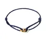 Bracelet en acier inoxydable de luxe 2 corde de coton ronde rétractable belle mode bijoux de mode populaire Gift5088217