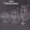 ワイングラス1PCS 200/300/330mlウイスキーガラス耐火吸引ジュースミルク飲料チューブストローカップクリエイティブ
