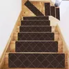 Teppiche 1pc 76x20.3 cm Home Weiche selbstklebende Treppe Tread Matte Teppich Beschützer Nicht-Schlupf-Mehrfachmuster Wasserabsorption