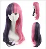 Melanie Martinez Cosplay Half Purple Half Pink Wig Long Straight Women Pruiken GTGT NIEUW HOOG HOOG KWALITEIT FASHIER POTICE8097733