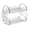 Cuisine de rangement de stockage rack séchage comptoir draineur d'organisateur passoire ustensiles ustensiles racks en acier inoxydable sans étagère de forage