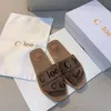 2024 Designer Slippers Slippers Sandals Wooden Flat Mules the Brand's O Logo-embellished Insole the Simple Design Makes This Flat Sole A True Summer Day 03