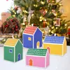 Present Wrap 5st House Style Candy Cookie Paper Box Wedding Birthday Decorations Wrapping Christmas Party Year Supplies